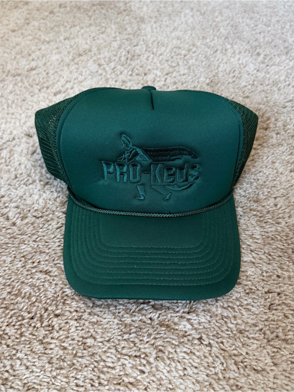PRO-KEDs Dark Green Trucker Cap with Embroidered Logo